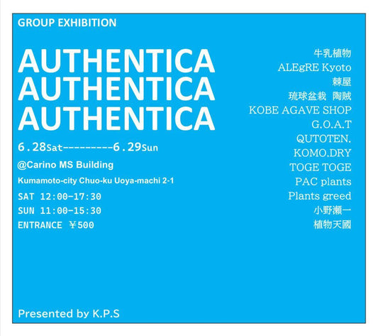 ［イベント｜6/28-29］ “AUTHENTICA” @熊本